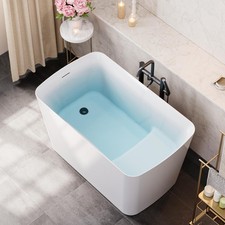 HOROW 47'' x 27''  Acrylic Freestanding Bathtub Soaking Bathtub with Side Drain picture