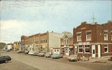 Marathon Iowa IA Classic 1970s Cars Post Office Street Scene Vintage Postcard picture