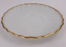Anchor Hocking Fire King Ware Translucent  Saucer  Swirl Gold Rim  picture