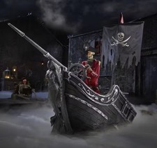 9.5FT Dead Water Animated LED Pirate Ship Halloween Yard Decoration 2026 PROPNEW picture