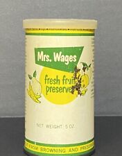 Vintage Mrs Wage’s Fresh Fruit Preserves Empty Tin Can picture