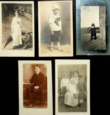 Lot 5 RPPC People Postcards -KK-91 picture