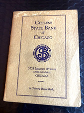 1925 Citizens Bank Chicago ADVERTISING Index of RADIO BROADCASTING STATIONS