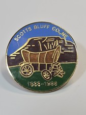 Scotts Bluff County Nebraska Travel Souvenir Lapel Pin 100 Years 1888-1988 picture
