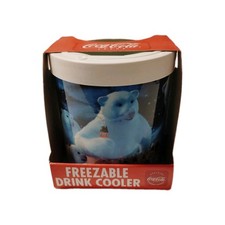 NEW Vtg 90s Coca Cola Polar Bear Freezable Drink Cooler Can Koozie Lifoam NOS picture