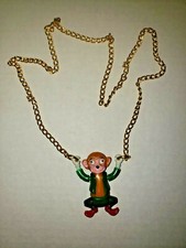 Vintage Monkey Somersault Prize Jewelry-Googly Eyes Necklace Dime store SKU124 picture