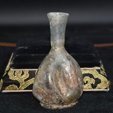 Intact Ancient Roman Glass Bottle in Perfect Condition C. 1st - 3rd Century AD picture