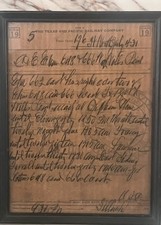 Framed Texas & Pacific Railway Company Form 19 Train Order Document 7/4/1931 picture