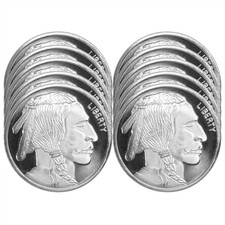 1 oz Siver Round Buffalo (Tube of 10) .999 Fine Siver picture