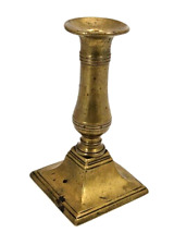 Antique 1920's Brass Candlestick w/ Plunger~Cottage~Academia~Colonial~7
