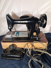 Vintage 1955 Singer Model 99k EK969562 Sewing Machine w/ Case Pedal Tested Works picture