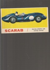 1961 TOPPS SPORTS CARS #29 SCARAB EX picture