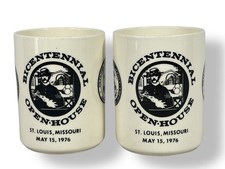 Vintage 1976 Bicentennial Open House 2 Mugs Defense Mapping Agency St. Louis MO picture