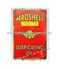aeroshell lubricating oil metal tin sign nostalgic metal dorm room wall art picture