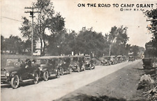 Rockford Illinois WWI Automobile Army Camp Grant Postcard Railroad Cancel picture