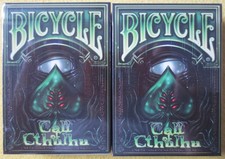 x2 Bicycle Call of Cthulhu Playing Cards Albino Dragon Chaosium both in shrink picture