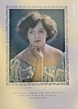 1907 Vintage Magazine Illustration Actress Evelyn Vaughan picture