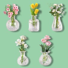 ZOYVUX Cute Mini Vase Magnets for Fridge, Funny Decorative Magnets, 5 Pack picture