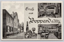 Boppard a. Rh. Germany Hotel Winzerverein Multi-View Postcard 1920s RPPC picture