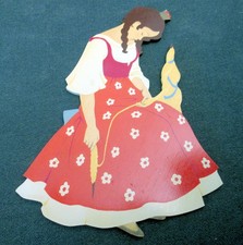 Vintage HELLERKNUST Wood Wall Figure 
