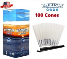 Elements Ultra Thin Rice Cones 1 1/4 Size 100 Pack & Tube picture