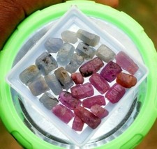 Certified 500 Cts Untreated Nailing Ruby & Sapphire Rough Lot Natural Crystals picture