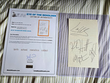 Metallica Signed Cliff Burton Full Set From 1985 Authenticated By Metalligraphs picture