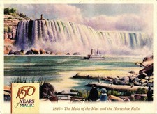 1996 Niagara Falls Maid of Mist Horseshoe Falls 150th Anniversary Postcard picture