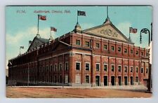 Omaha NE-Nebraska, Auditorium, Antique, Vintage Souvenir Postcard picture