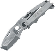 Walther CFK Chisel Framelock Folding 440C Stainless Serrated Pocket Knife 50795 picture