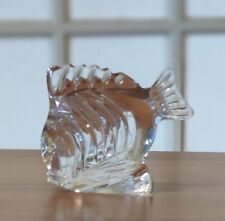 Waterford Crystal Glass Tropical Ocean Angel Fish Figurine Paperweight Retired picture