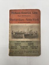 Holland America Line Royal Mailsteamers Rotterdam-NY Notebook 1903-04 picture
