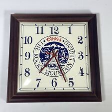 Vintage Chapin Clock Coors Rocky Mountain Legend Bubble Glass Wall Clock Wooden picture