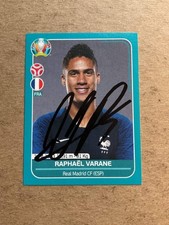Raphaël Varane, France 🇫🇷 UEFA Euro 2020 Panini hand signed picture