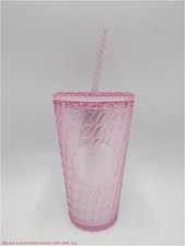 Starbucks 2024 Matte Light Pink Chain Link Soft Touch Grande Tumbler Cup 16 oz picture