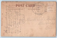1909 Best Wishes Flowers Swan Florida OH Embossed DPO (1843-1919) Postcard picture