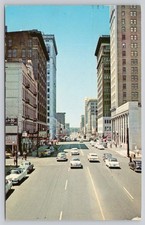 Birmingham AL 1957 Twentieth Street Downtown City View Postcard picture