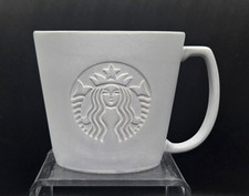 Starbucks 2019 TALL Mug ~ Matte Gray ~ Embossed Siren Mermaid ~ 12oz ~ Ceramic picture