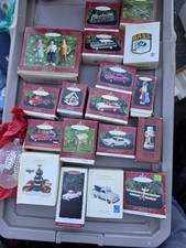 HALLMARK ORNAMENT THREE STOOGES LARRY ,MOE, C Lot Of Figures And Cars picture