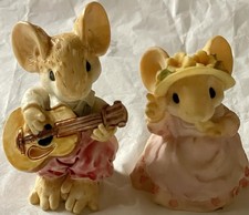 1991 Ganz Little Cheesers Mice Figurines Hand Painted Hand Made Mice Set Resin picture