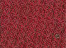 Antique 1870 Red and Black Coral Fabric picture