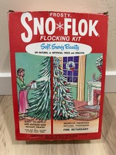 Vintage Frosty SNO FLOK Christmas Tree Snow Flocking Flock  Christmas Refill picture