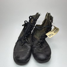 Military Surplus Combat Boots Black Leather & Canvas Lace-Up Size 10 regular picture