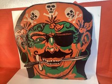 VINTAGE HALLOWEEN BEISTLE LARGE PIRATE DIE CUT SKULL CROSSBONES POINTED TEETH picture