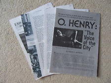 Article William Porter, O. Henry, Voice of the City, Gift of the Magi, Fugitive picture