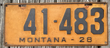 1928 MONTANA LICENSE PLATE 41-483 ORIGINAL picture