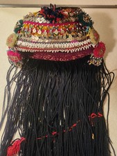 vintage handmade Turkish traditional folk headdress başlık bridal headgear hat picture