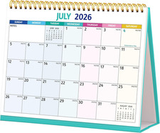 Desk Calendar 2026-2027 - Standing Flip Desktop Calendar 2026-2027, 18 Months Ju picture