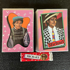 Vintage 1984 Michael Jackson Pink Trading Cards & Stickers - Full 66-Card Set  picture