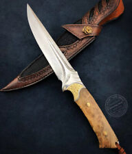 COLLECTIBLE VG10 DAMASCUS HUNTING KNIFE CAMPING SURVIVAL FIXED BLADE FULL TANG picture